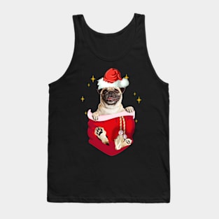 Pug In Pocket Christmas Gift Tank Top